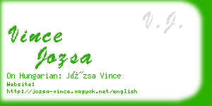 vince jozsa business card